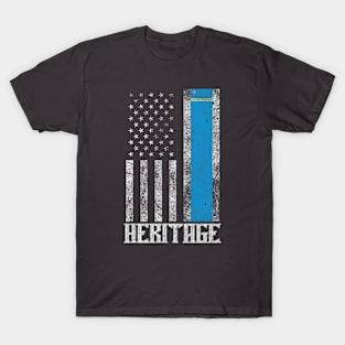 Aruba Hispanic Heritage destressed flag T-Shirt